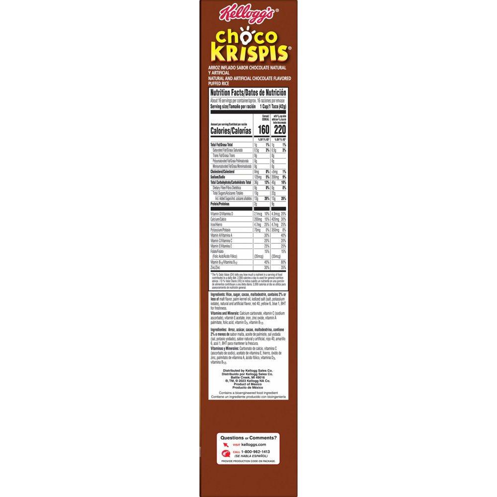 Kellogg'S Choco Krispies Original Cold Breakfast Cereal, 23.3 Oz