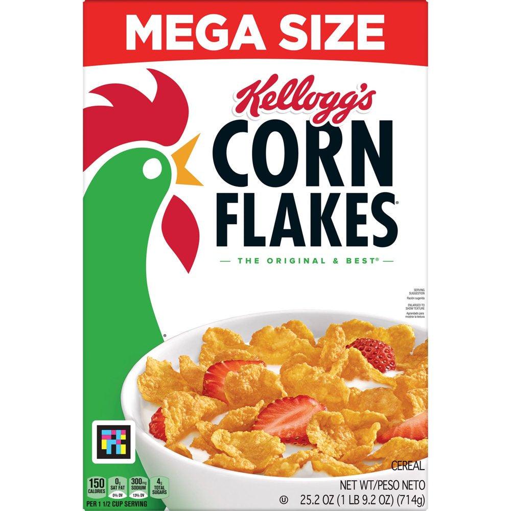 Kellogg'S Corn Flakes Original Cold Breakfast Cereal, 25.2 Oz