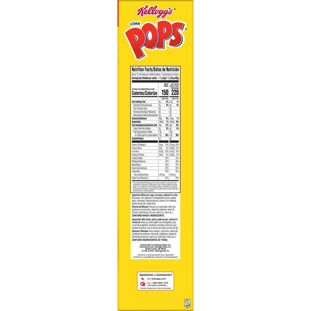 Kellogg'S Corn Pops Original Cold Breakfast Cereal, 18.1 Oz