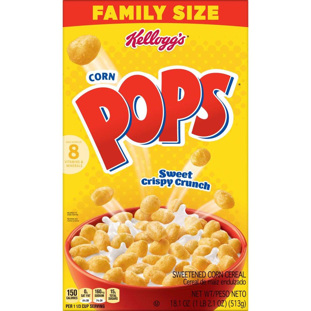 Kellogg'S Corn Pops Original Cold Breakfast Cereal, 18.1 Oz