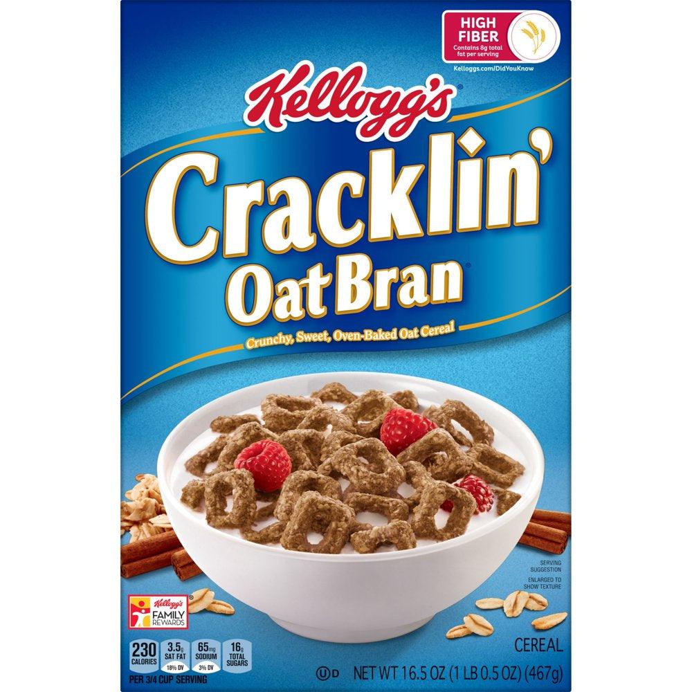 Kellogg'S Cracklin' Oat Bran Original Cold Breakfast Cereal, 16.5 Oz