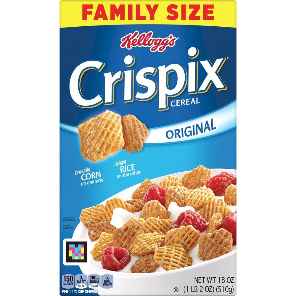 Kellogg'S Crispix Original Cold Breakfast Cereal, 18 Oz