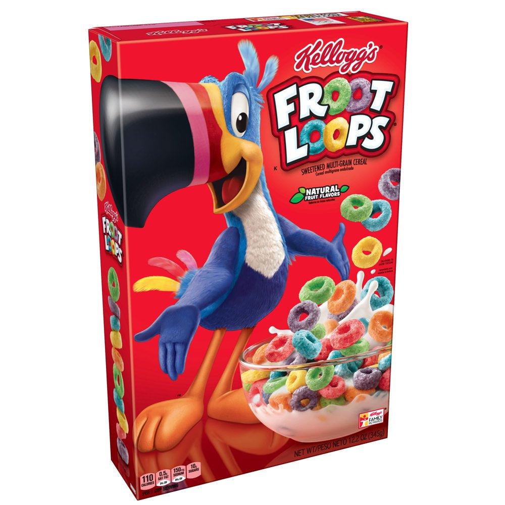 Kellogg'S Froot Loops, Breakfast Cereal, Original, Low Fat, 12.2 Oz Box