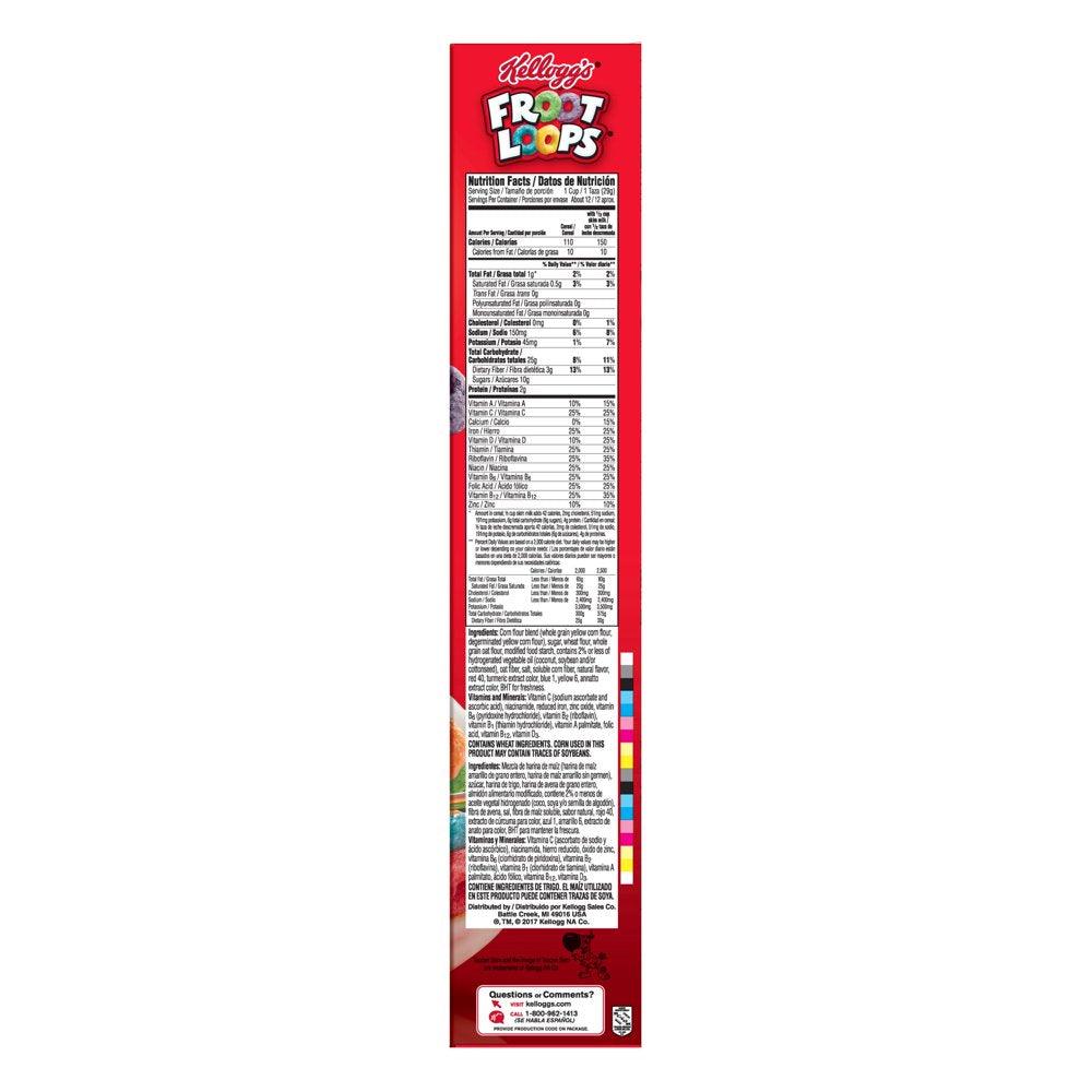 Kellogg'S Froot Loops, Breakfast Cereal, Original, Low Fat, 12.2 Oz Box