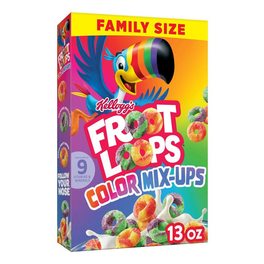 Kellogg'S Froot Loops Color Mixups Original Cold Breakfast Cereal, 13 Oz