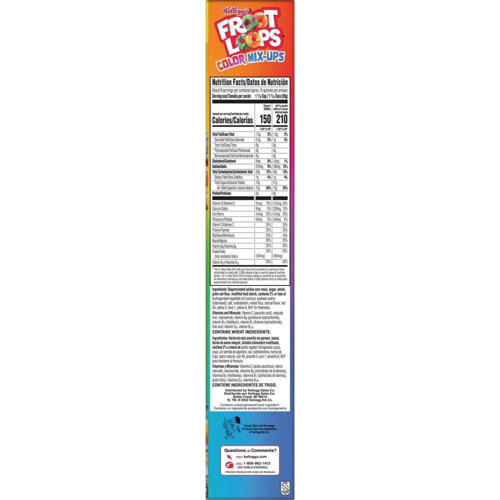 Kellogg'S Froot Loops Color Mixups Original Cold Breakfast Cereal, 13 Oz