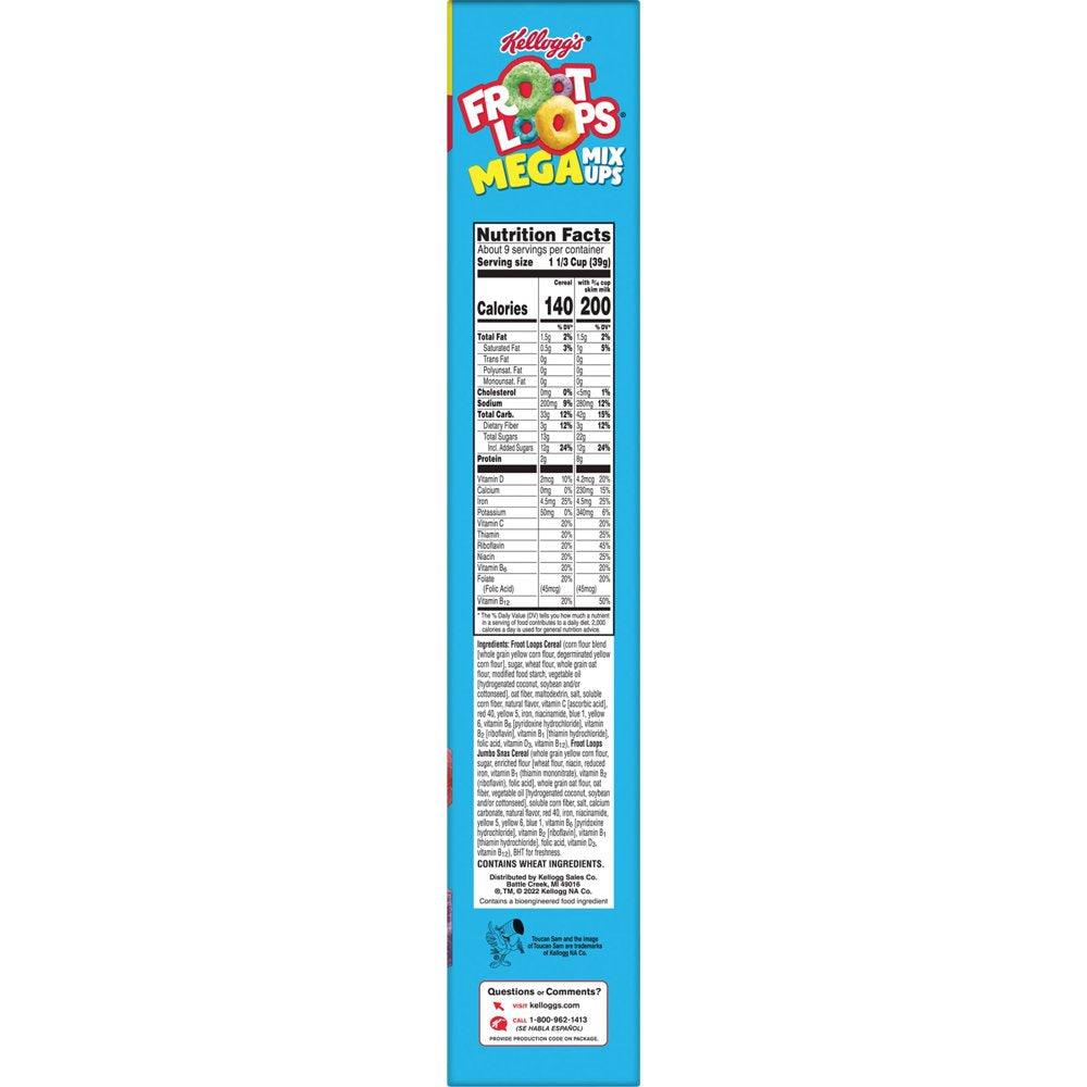 Kellogg'S Froot Loops Mega Mixups Original Cold Breakfast Cereal, 12.6 Oz