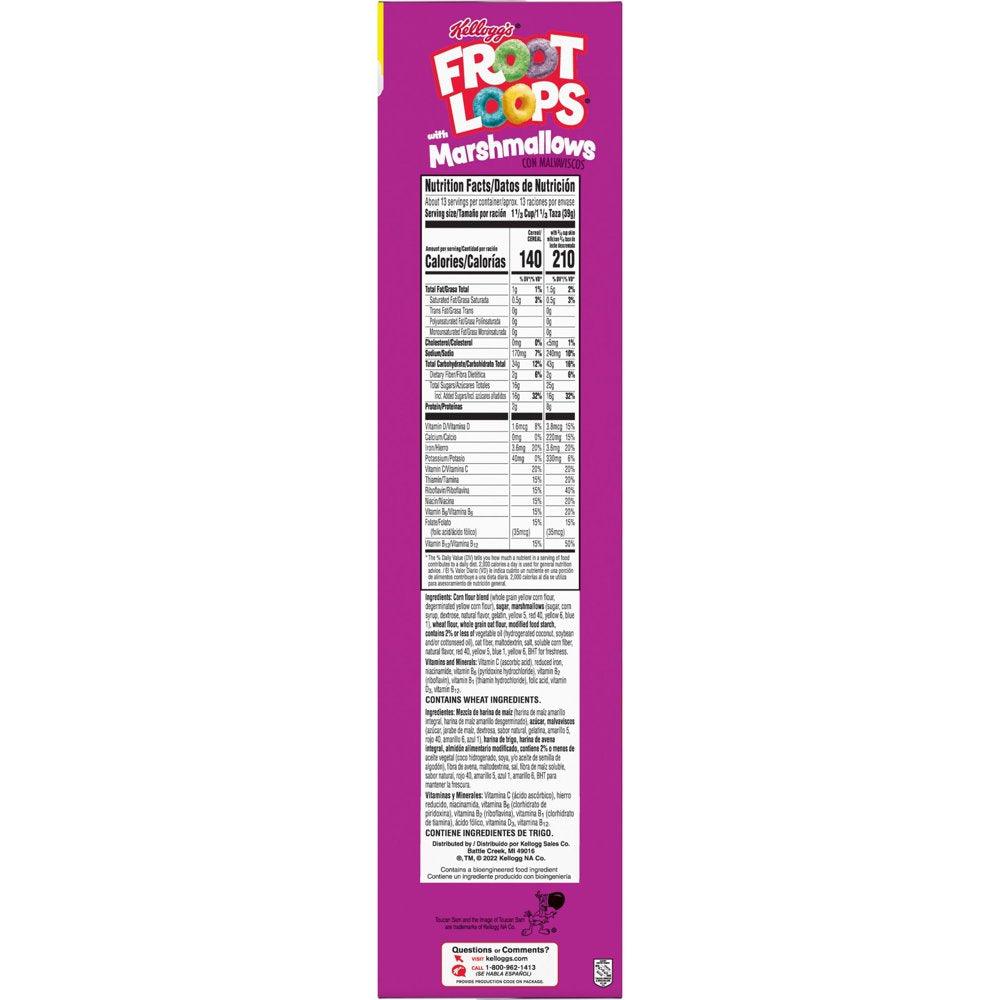 Kellogg'S Froot Loops Original with Marshmallows Cold Breakfast Cereal, 17.7 Oz