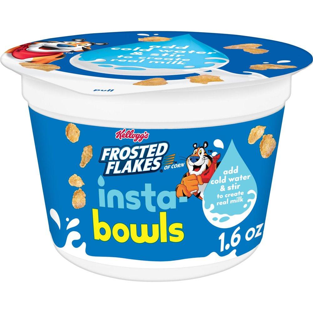 Kellogg'S Frosted Flakes Insta-Bowls Original Cold Breakfast Cereal, 1.6 Oz