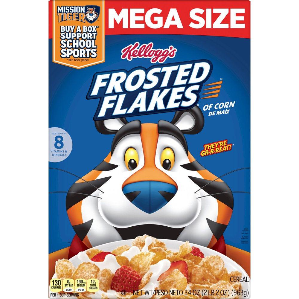 Kellogg'S Frosted Flakes Original Breakfast Cereal, 34 Oz