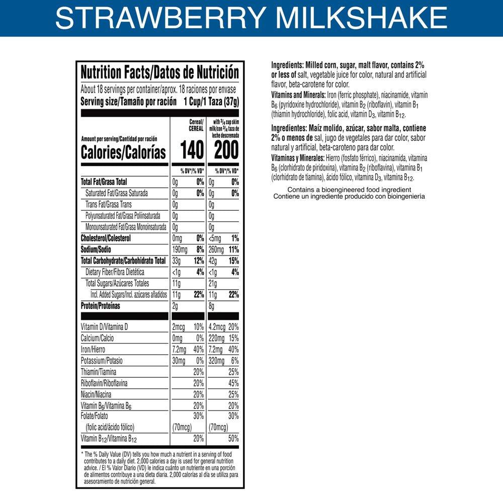 Kellogg'S Frosted Flakes Strawberry Milkshake Cold Breakfast Cereal, 23 Oz