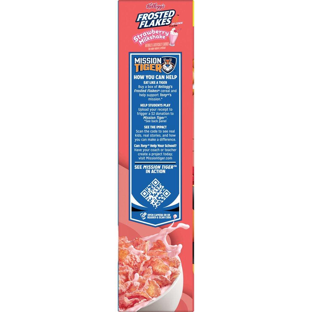 Kellogg'S Frosted Flakes Strawberry Milkshake Cold Breakfast Cereal, 23 Oz