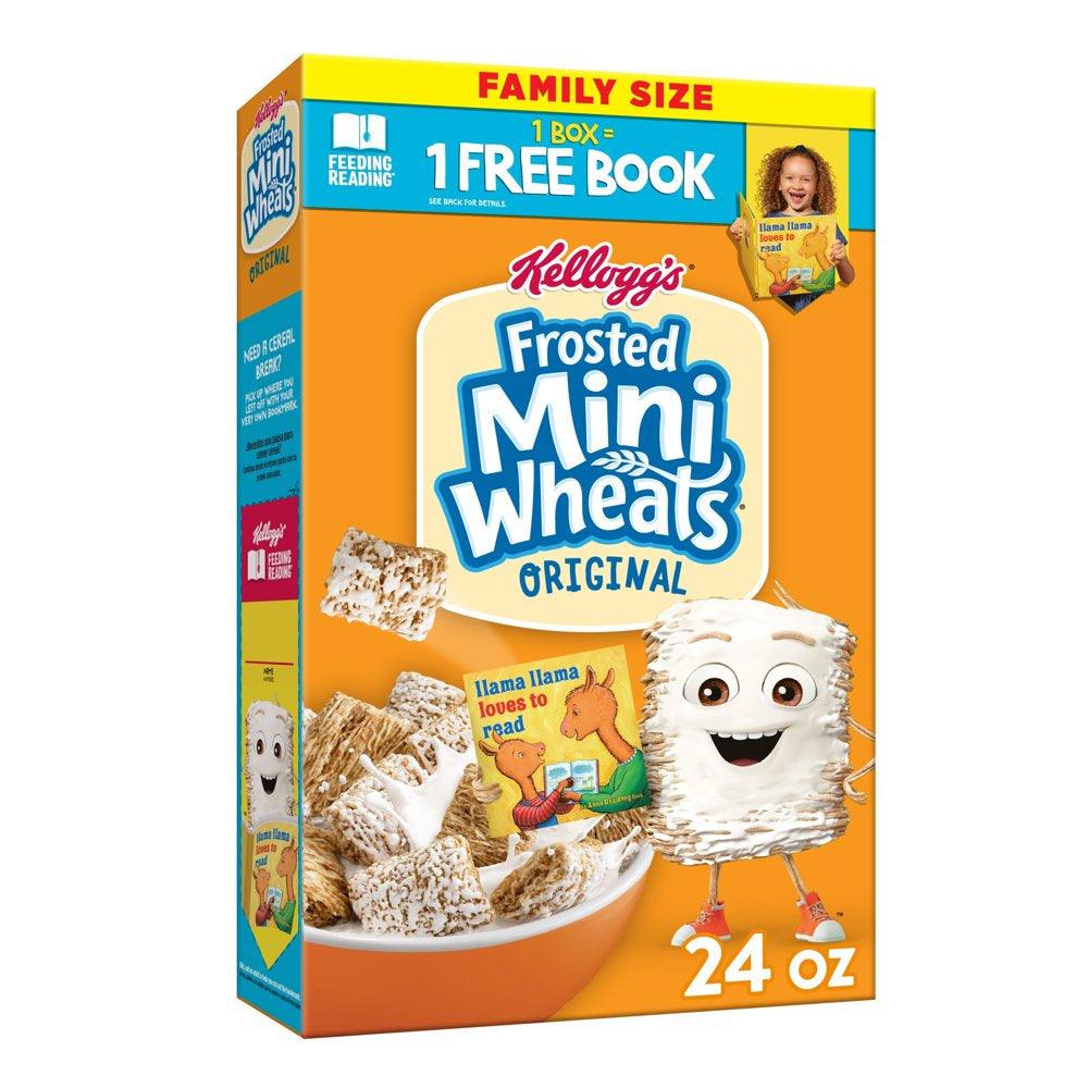 Kellogg'S Frosted Mini-Wheats Breakfast Cereal, High Fiber, Original, 24 Oz, Box