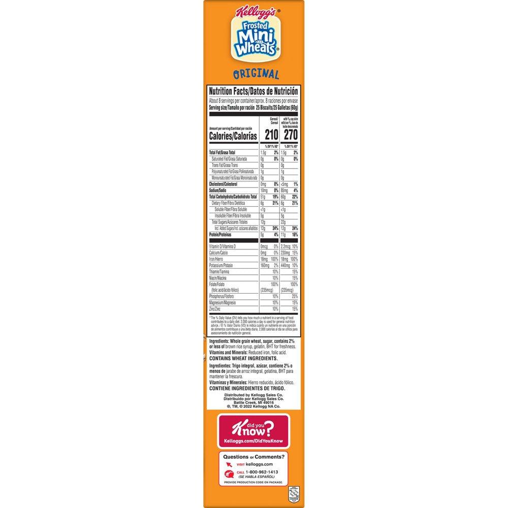 Kellogg'S Frosted Mini-Wheats Original Cold Breakfast Cereal, 18 Oz