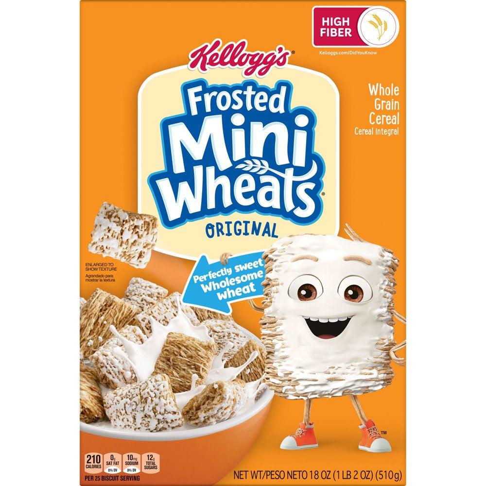 Kellogg'S Frosted Mini-Wheats Original Cold Breakfast Cereal, 18 Oz