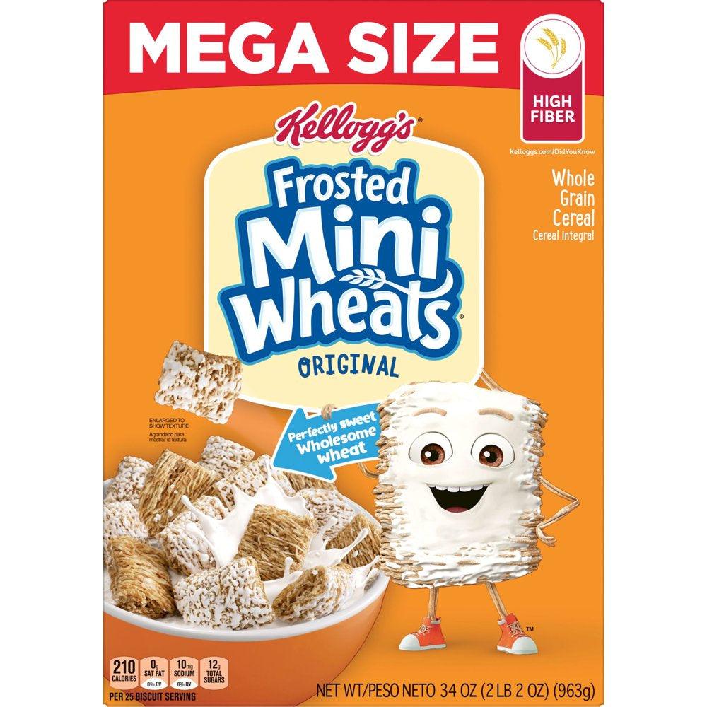 Kellogg'S Frosted Mini-Wheats Original Cold Breakfast Cereal, 34 Oz