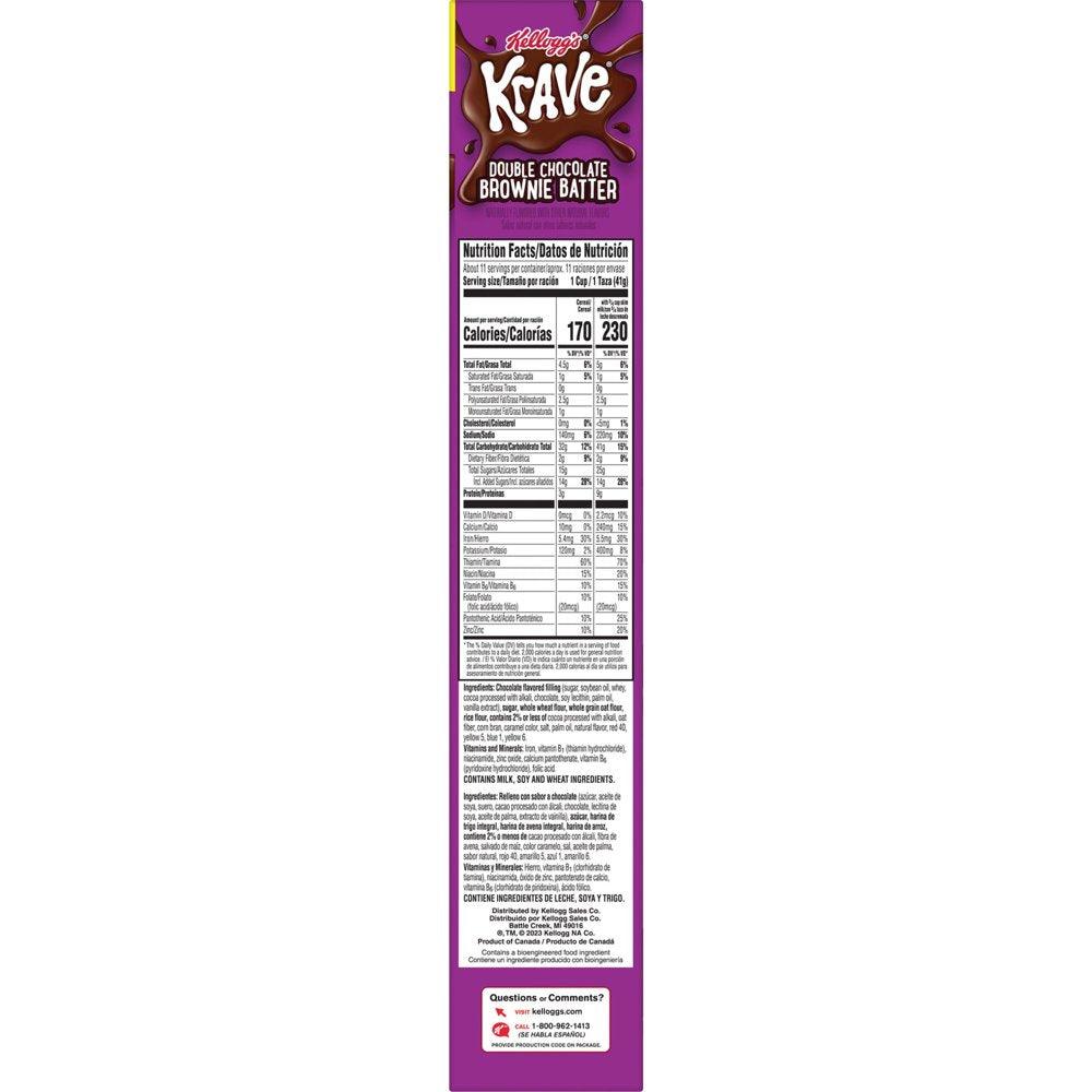 Kellogg'S Krave Brownie Batter Cold Breakfast Cereal, 16.2 Oz