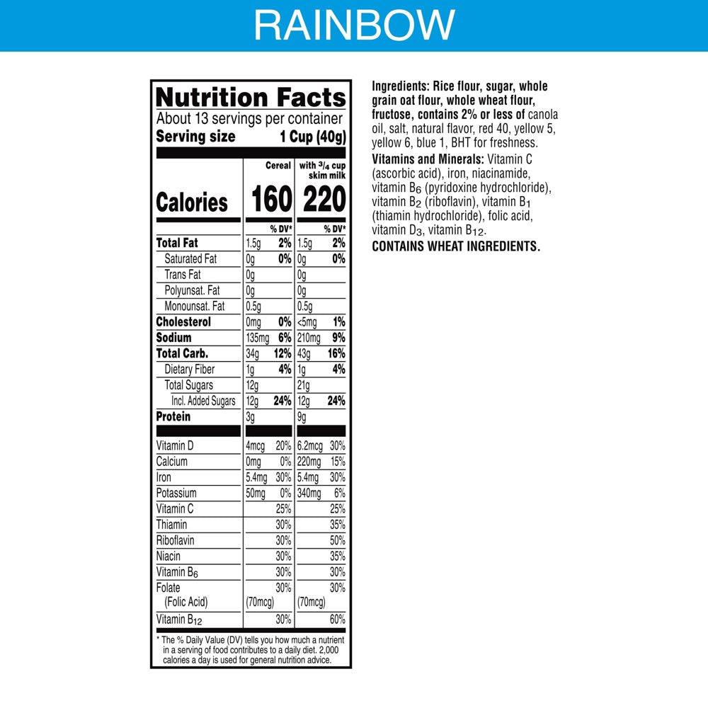 Kellogg'S Rainbow Krispies Original Cold Breakfast Cereal, 17.8 Oz