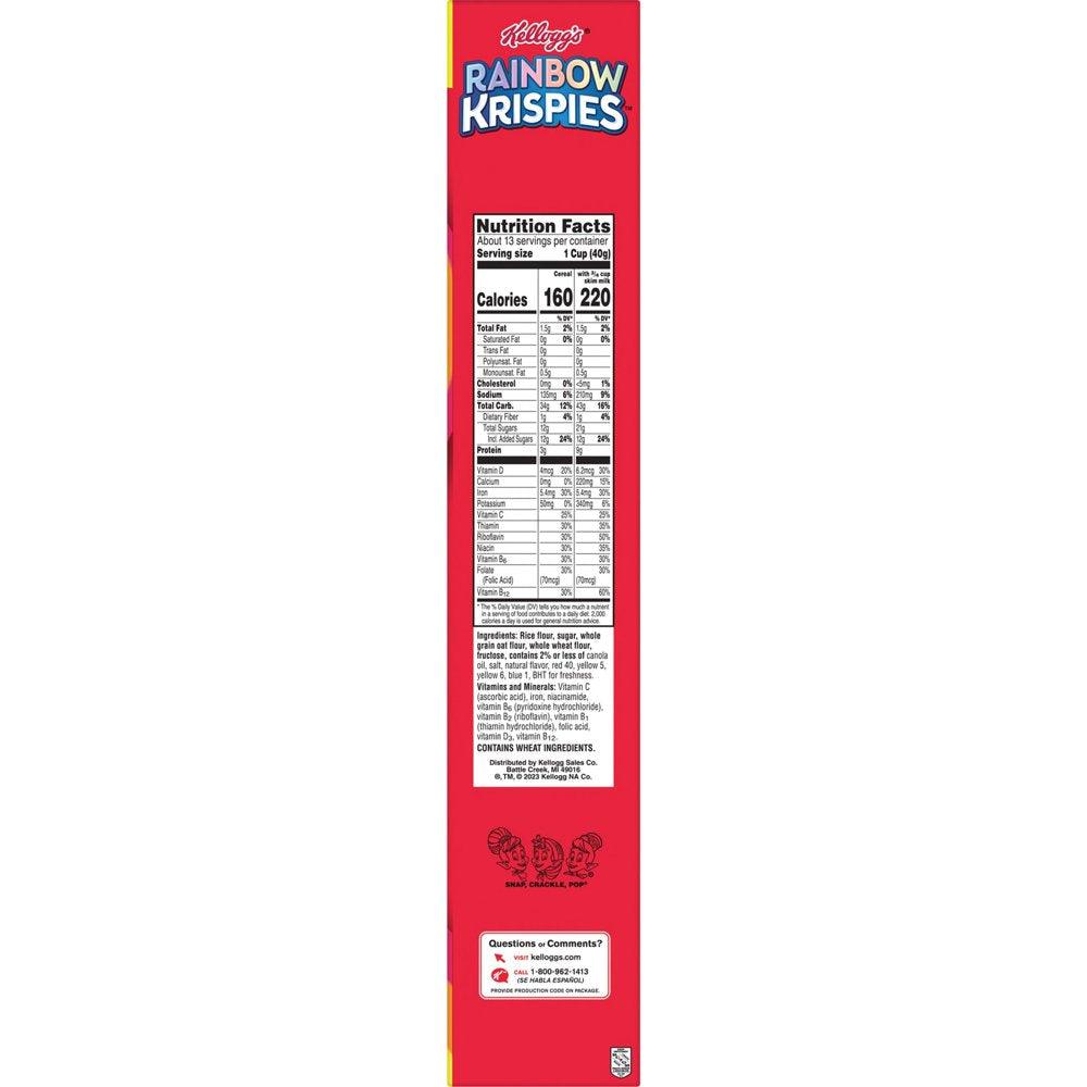 Kellogg'S Rainbow Krispies Original Cold Breakfast Cereal, 17.8 Oz