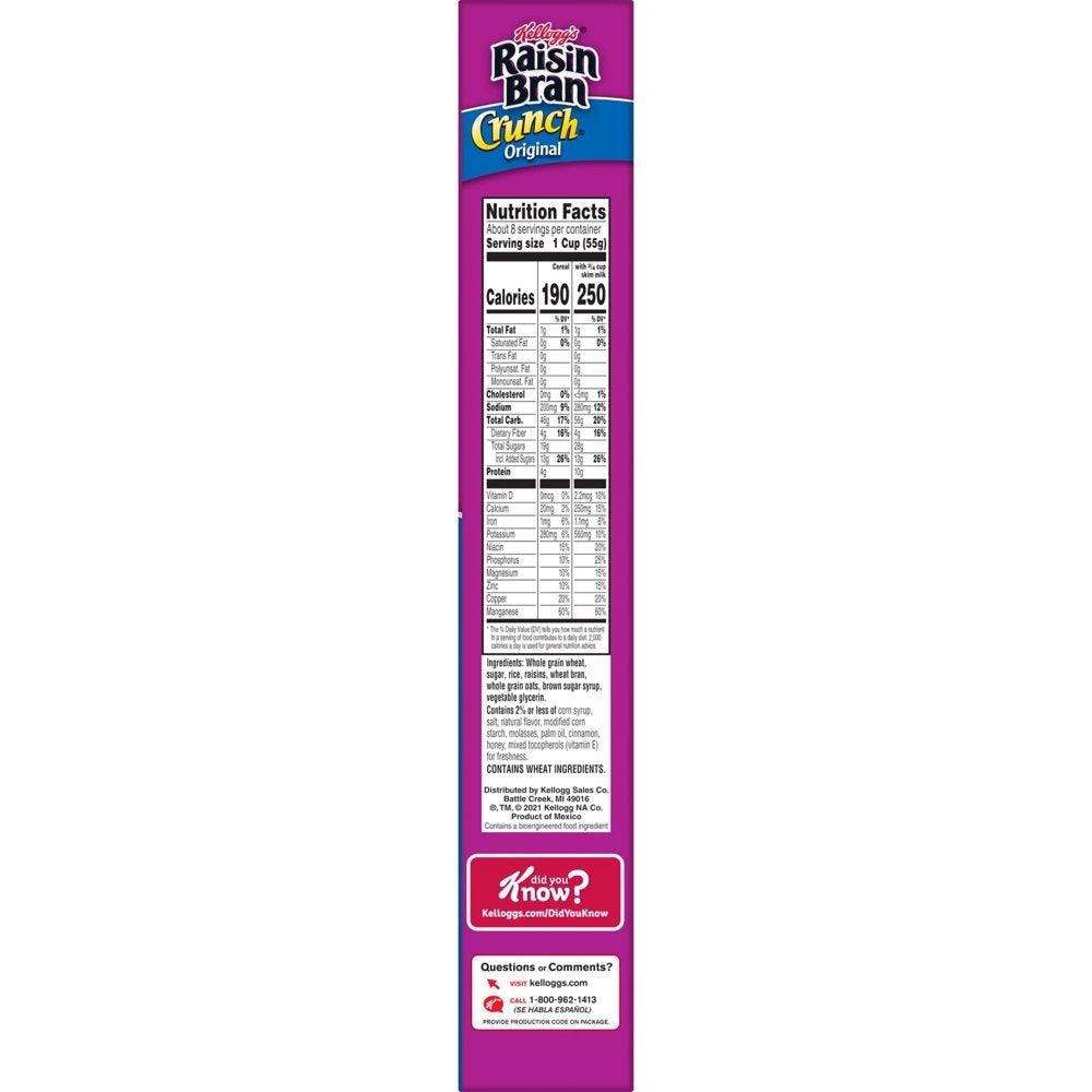 Kellogg'S Raisin Bran Crunch Original Cold Breakfast Cereal, 15.9 Oz