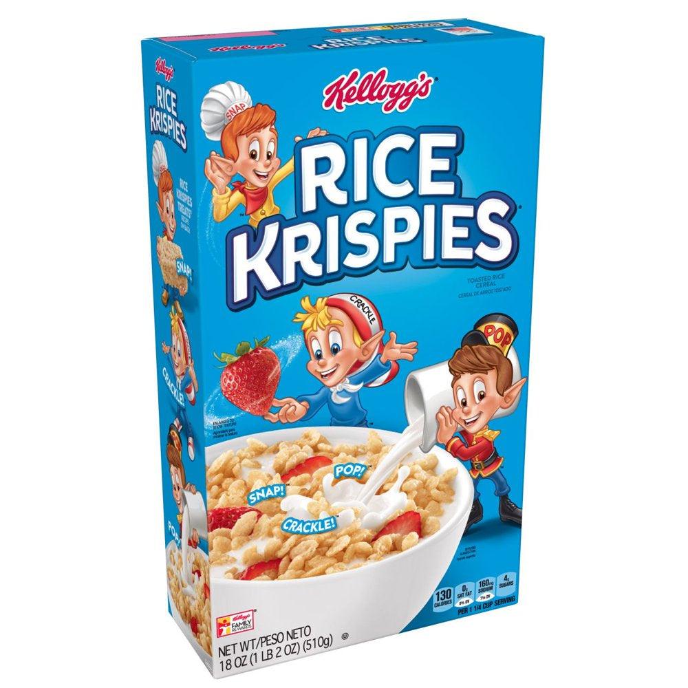 Kellogg'S Rice Krispies, Breakfast Cereal, Original, 18 Oz