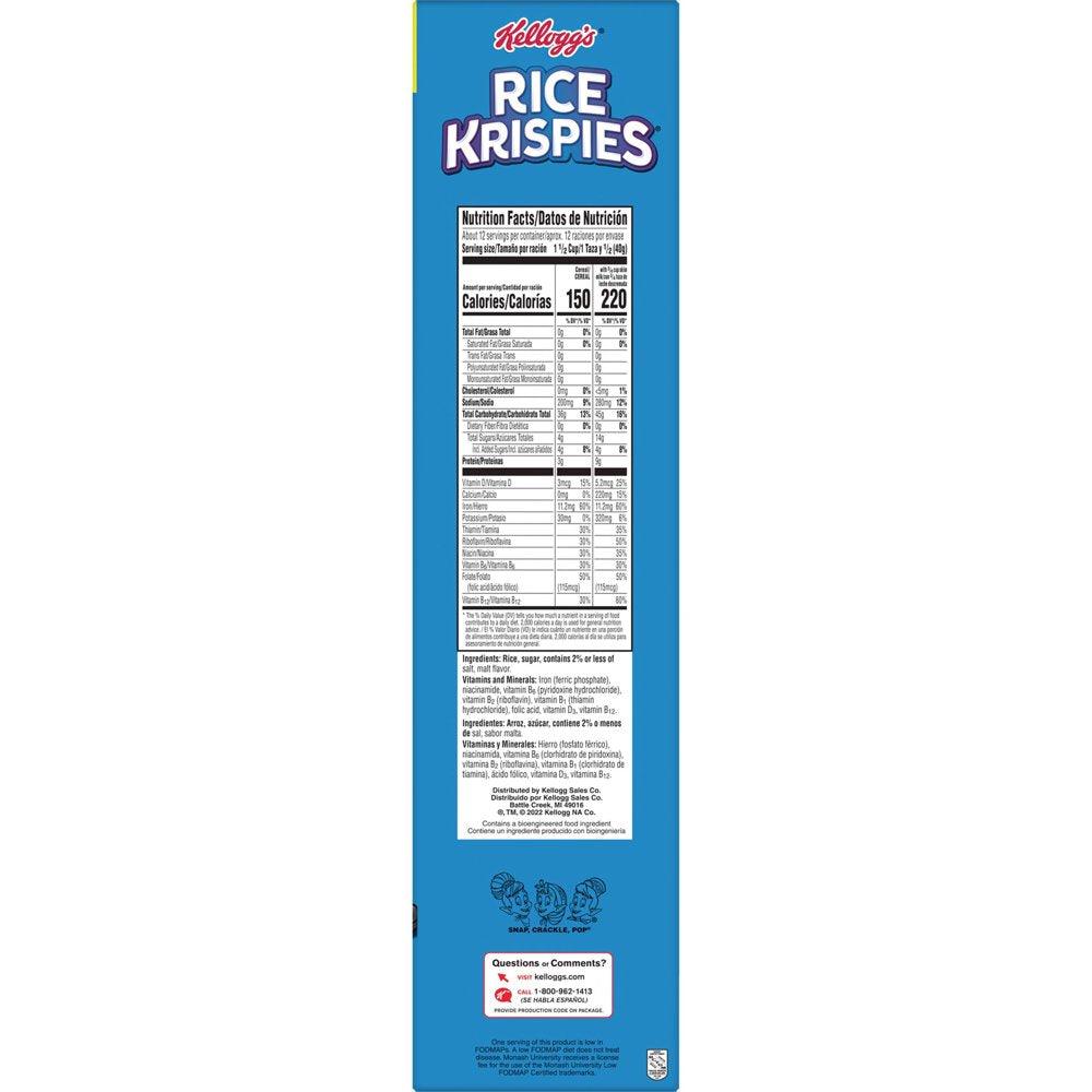 Kellogg'S Rice Krispies Original Breakfast Cereal, 18 Oz