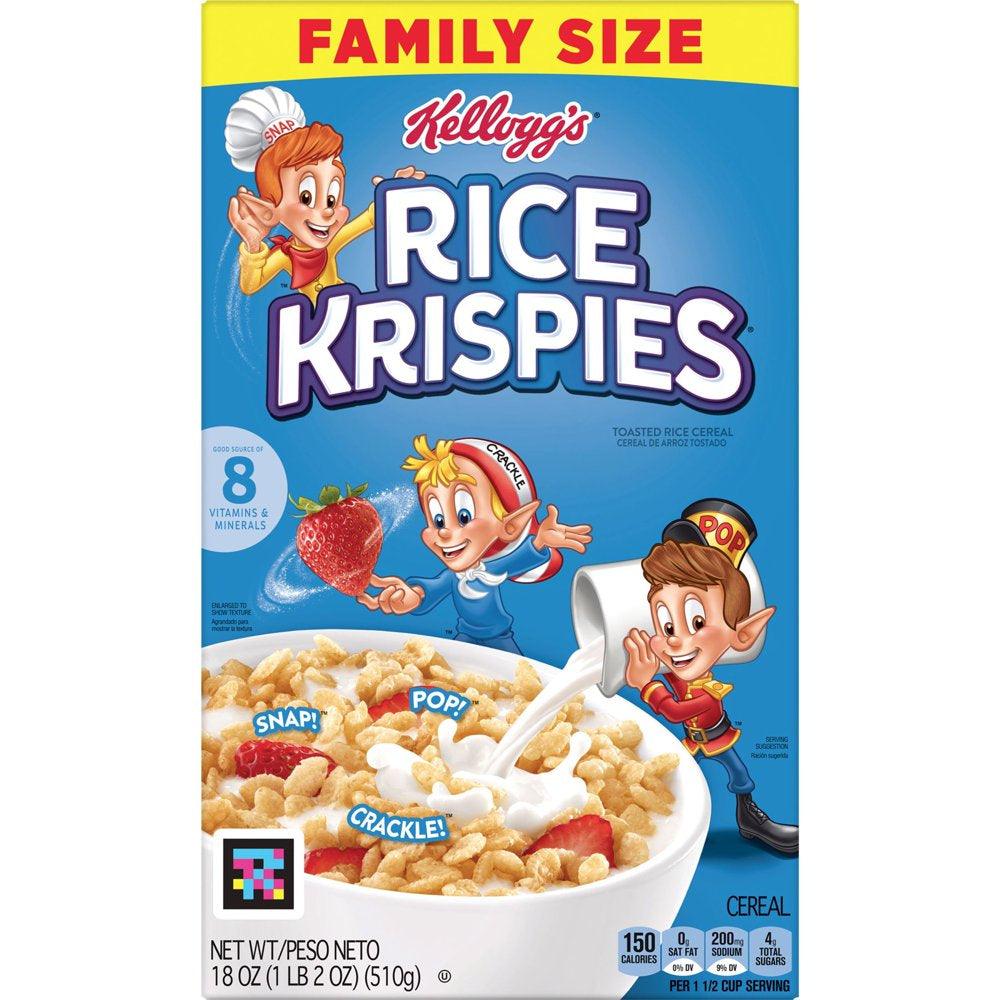 Kellogg'S Rice Krispies Original Breakfast Cereal, 18 Oz