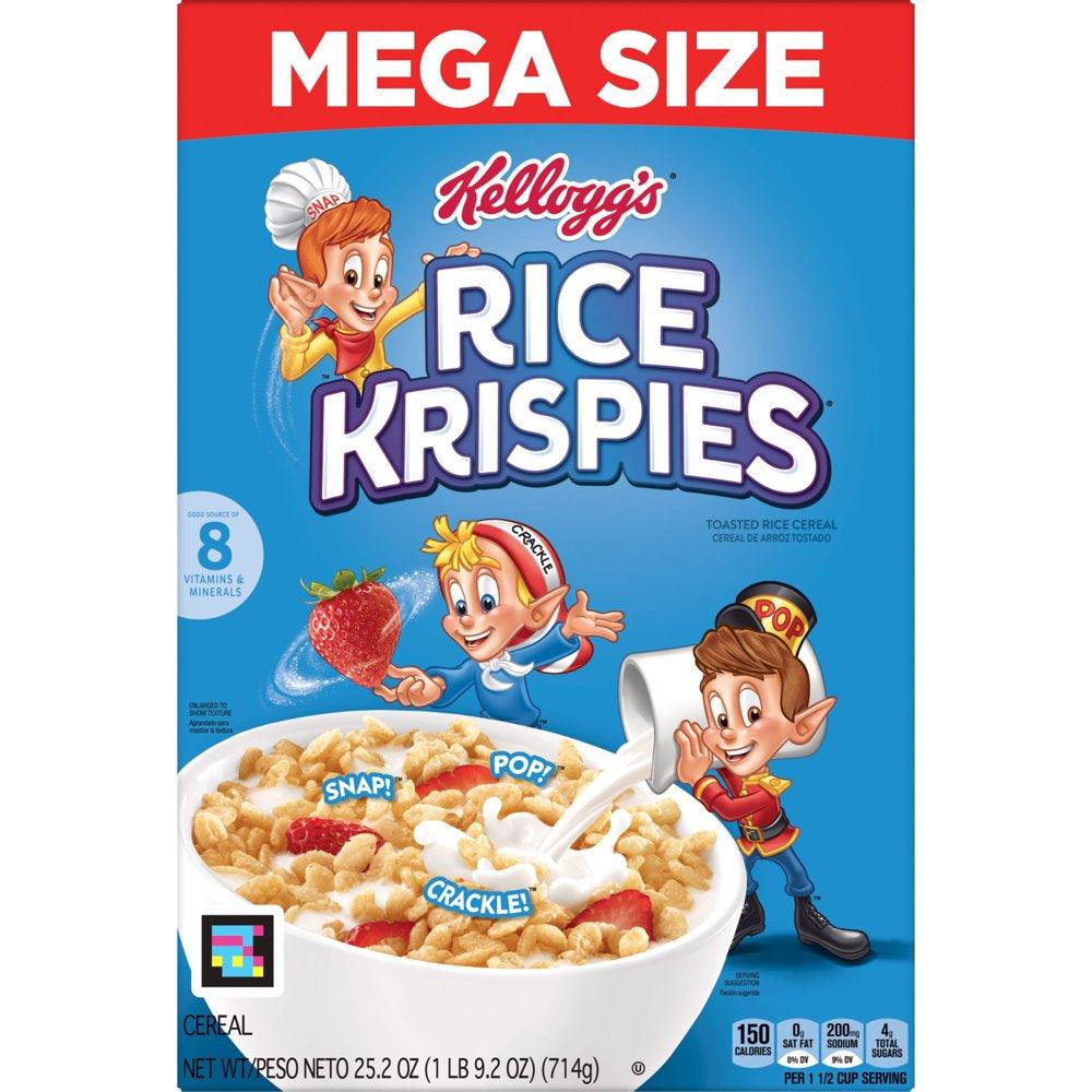 Kellogg'S Rice Krispies Original Cold Breakfast Cereal, 25.2 Oz