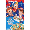 Kellogg'S Rice Krispies Original with Red and Blue Krispies Cold Breakfast Cereal, 12 Oz