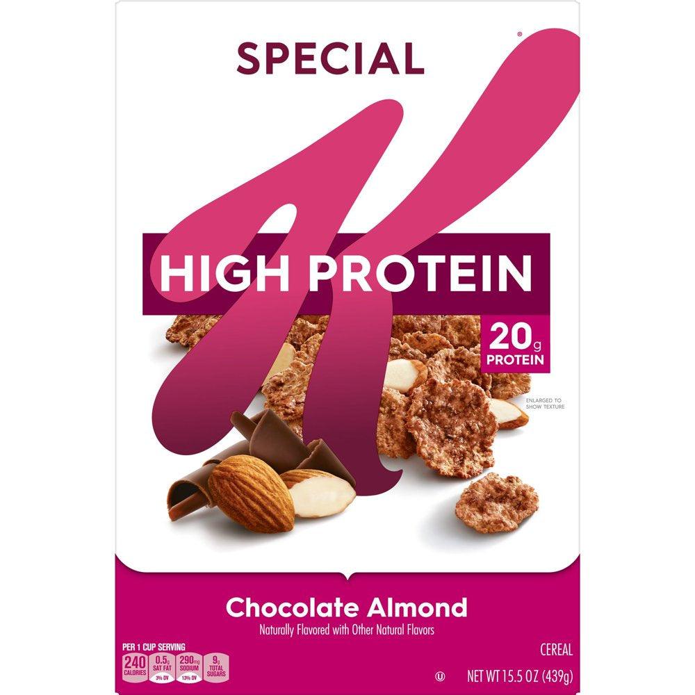 Kellogg'S Special K High Protein Chocolate Almond Cold Breakfast Cereal, 15.5 Oz