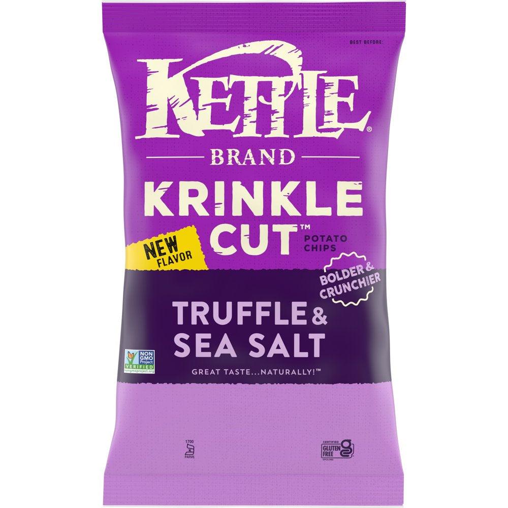 Kettle Brand Krinkle Cut Truffle and Sea Salt Potato Chips, 3-Pack 7.5 Oz. Bags