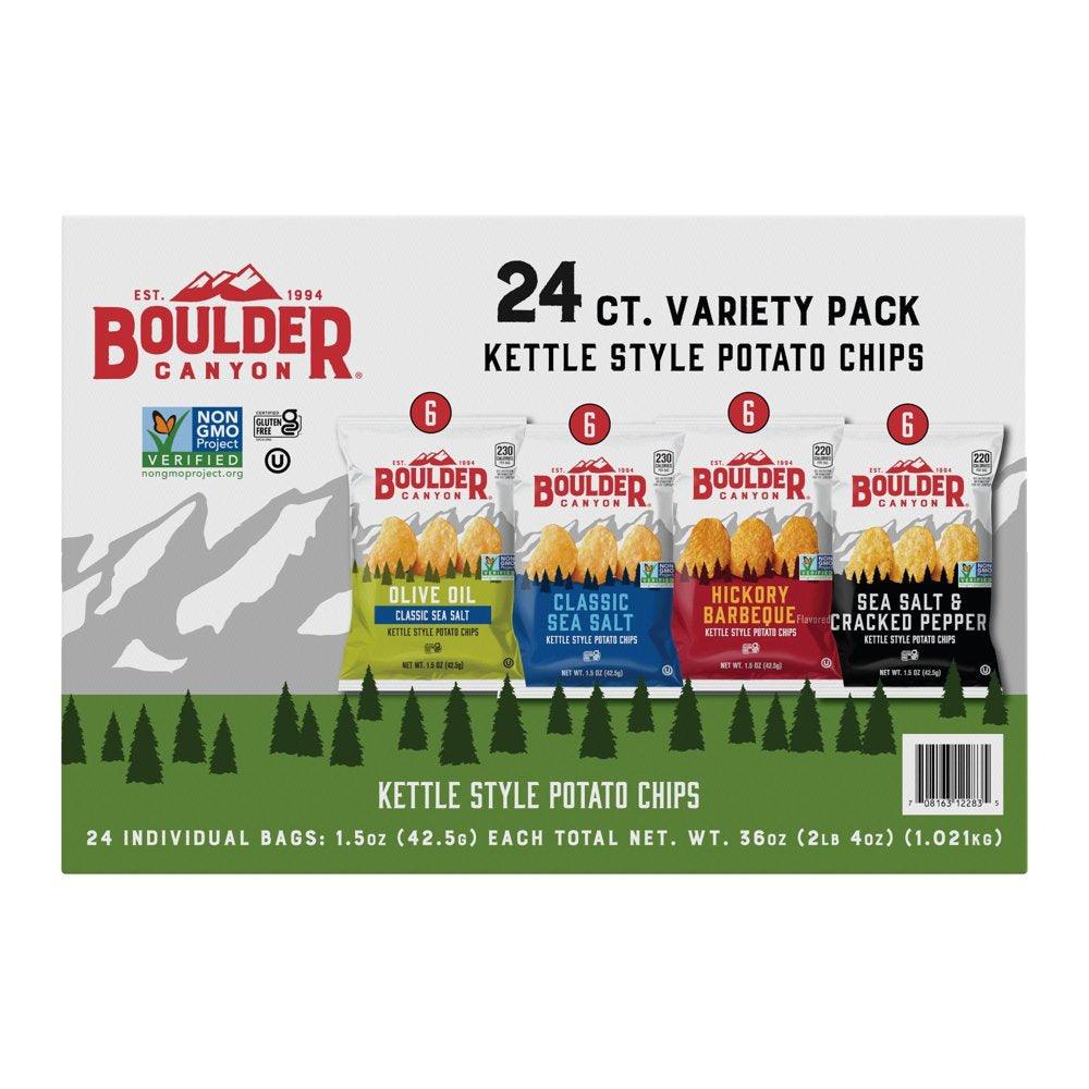 Kettle Potato Chips Variety Box 1.5 Oz 24 Count