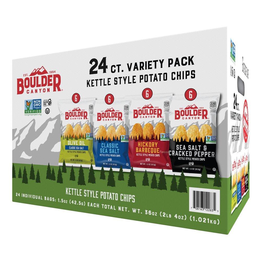 Kettle Potato Chips Variety Box 1.5 Oz 24 Count