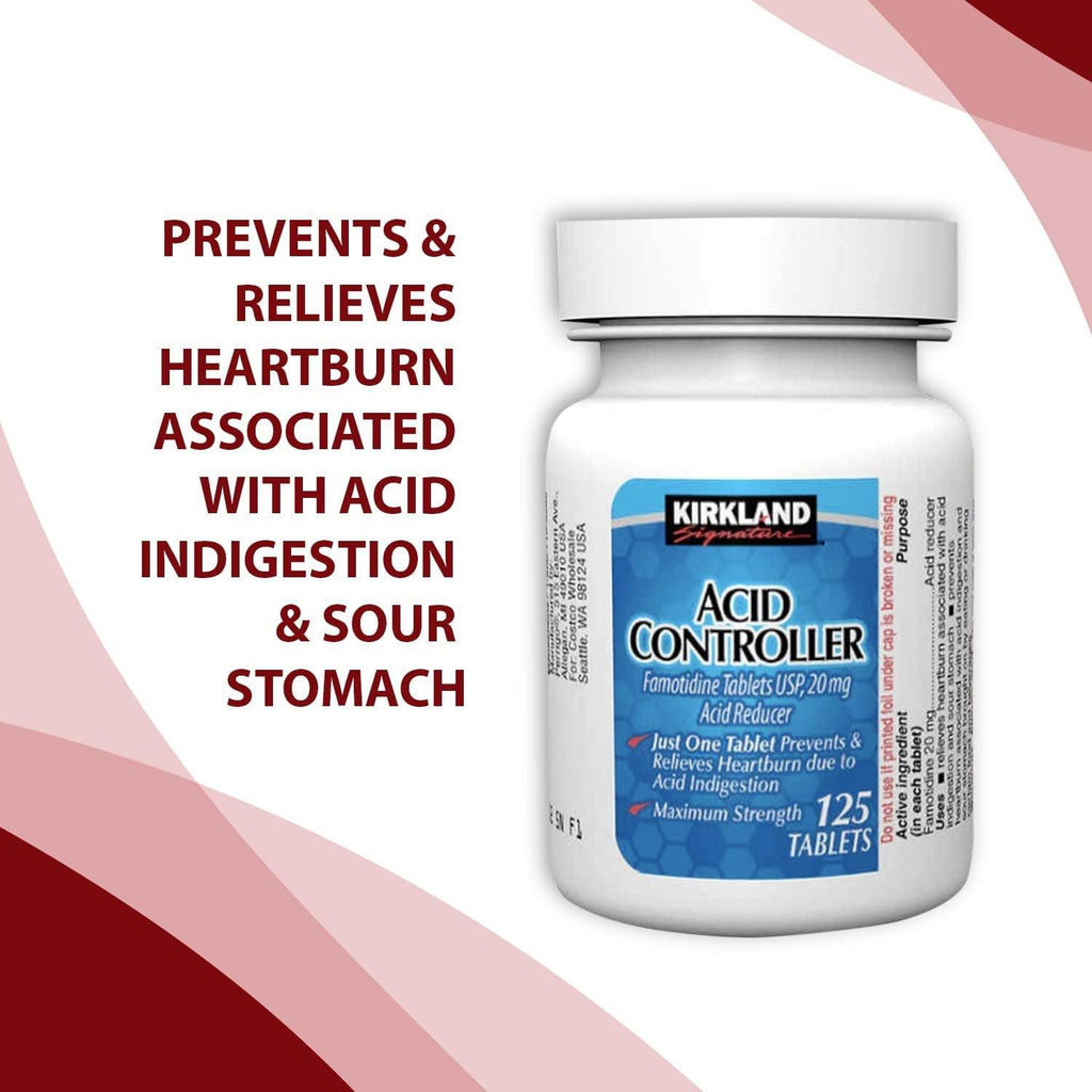 Acid Controller 20 Mg, 125 Ct (3 Pack) Bundle with Exclusive "Say NO to Indigestion and Heartburn" - Better Idea Guide (4 Items)