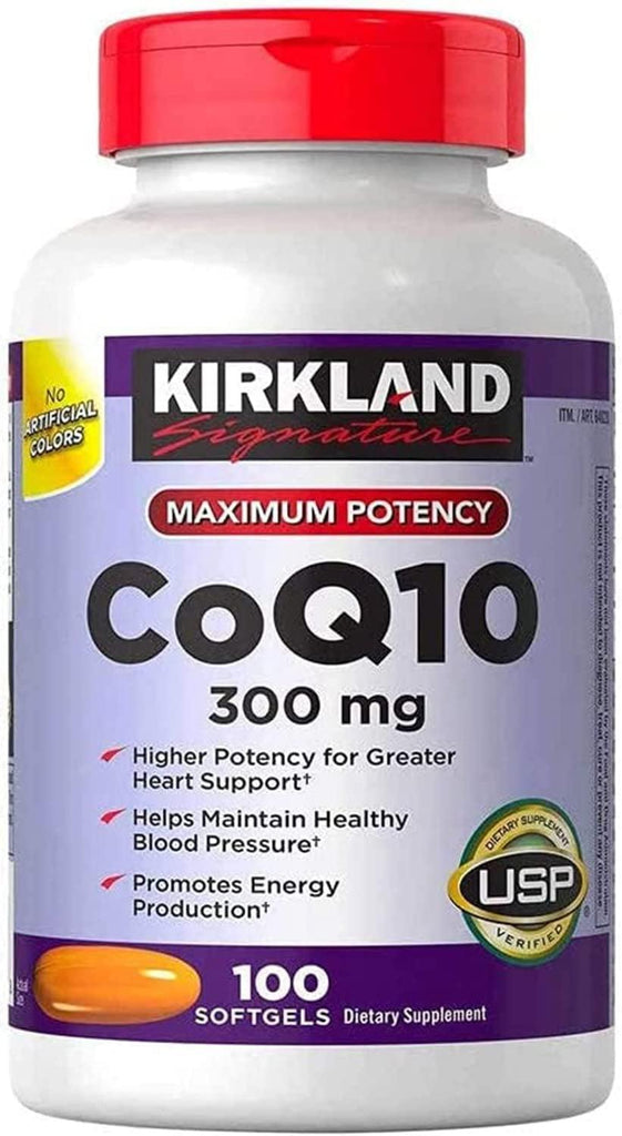 ADEMA Kirkland Signature Coq10 300Mg 100 Softgels-Supplementing with Coq10 Supports Heart and Antioxidant Health and May Help Support Healthy Aging (Pack of 1)