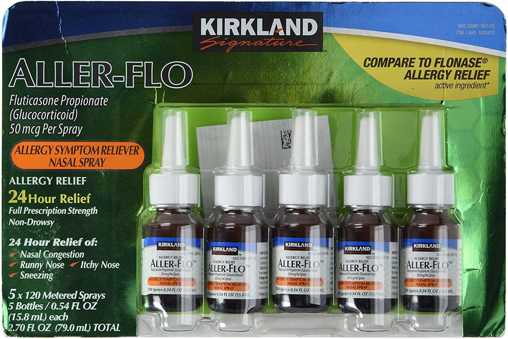 Kirkland Aller-Flo Fluticasone Propionate (Glucorticoid), 0.54 Fl Oz (Pack of 5)