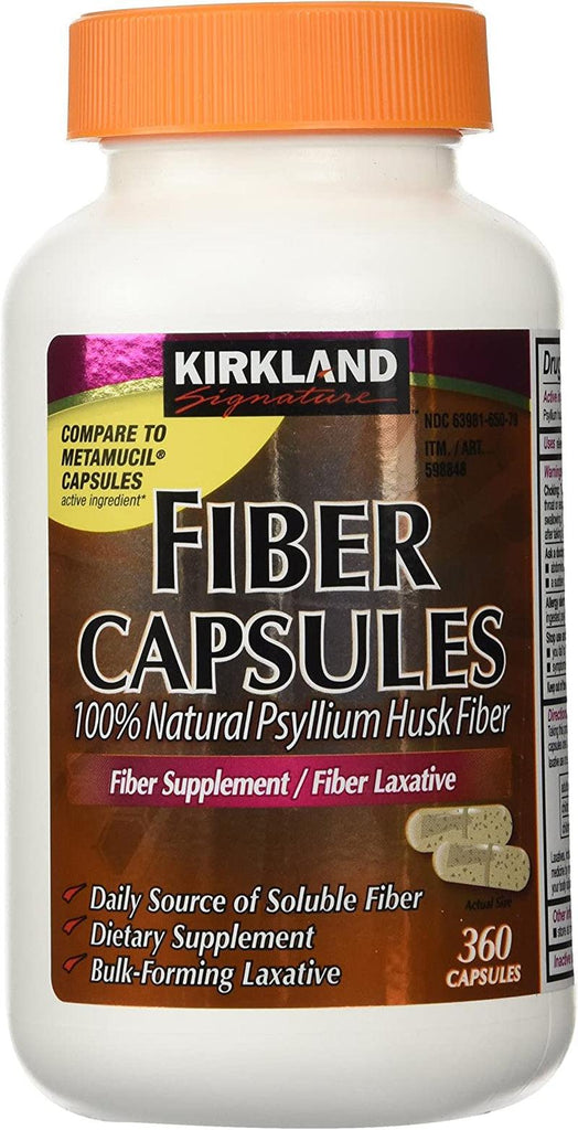 Kirkland Fiber Capsules, 2 Pack (360 Capsules Each)