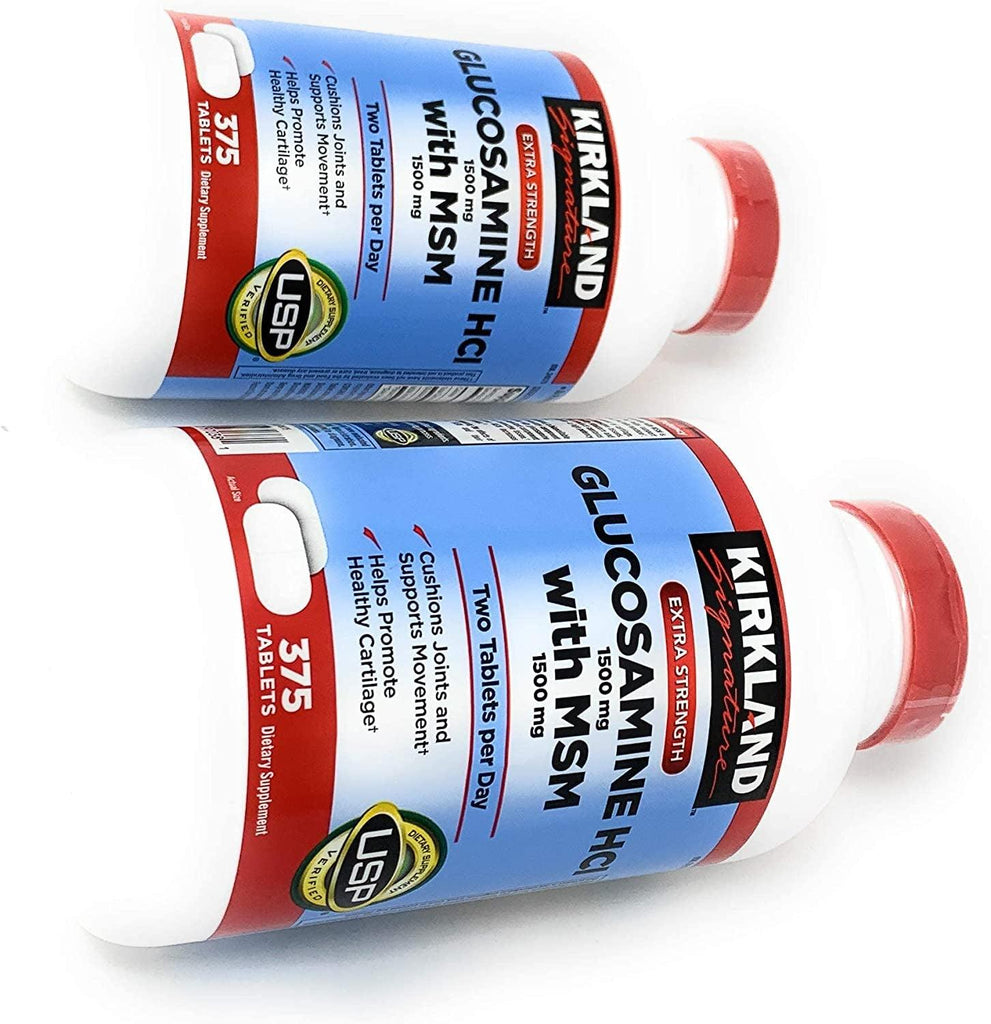 Glucosamine HCI (Pack of 2) Extra Strength with Msm,Tablet (375 Count X 2)