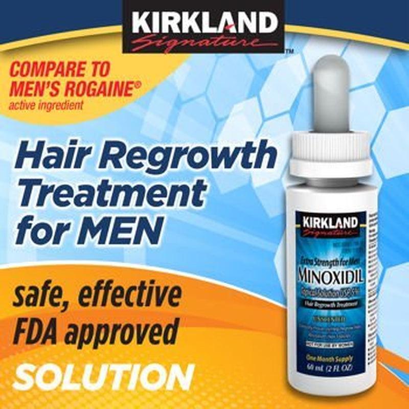 Kirkland Minoxidil 5% Extra Strength Hair Regrowth for Men (1 Years Supply (Value Pack))