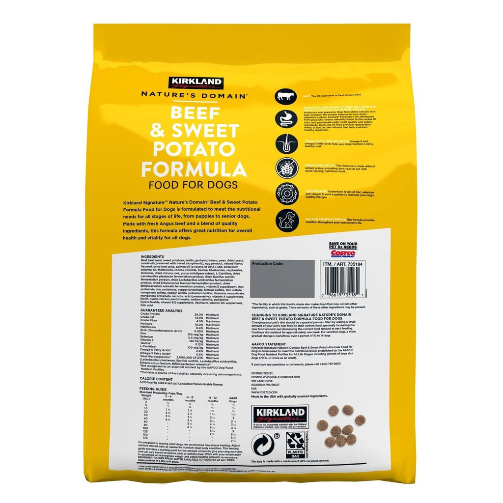 Nature'S Domain Beef & Sweet Potato Dog Food 35 Lb.