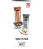 Protein Bar Variety Pack 20 Count Chocolate Peanut Butter Chunk & Cookies and Cream Gluten Free 21-22G of Protein 2G Sugar No Artificial Flavors Whey Protein Isolate