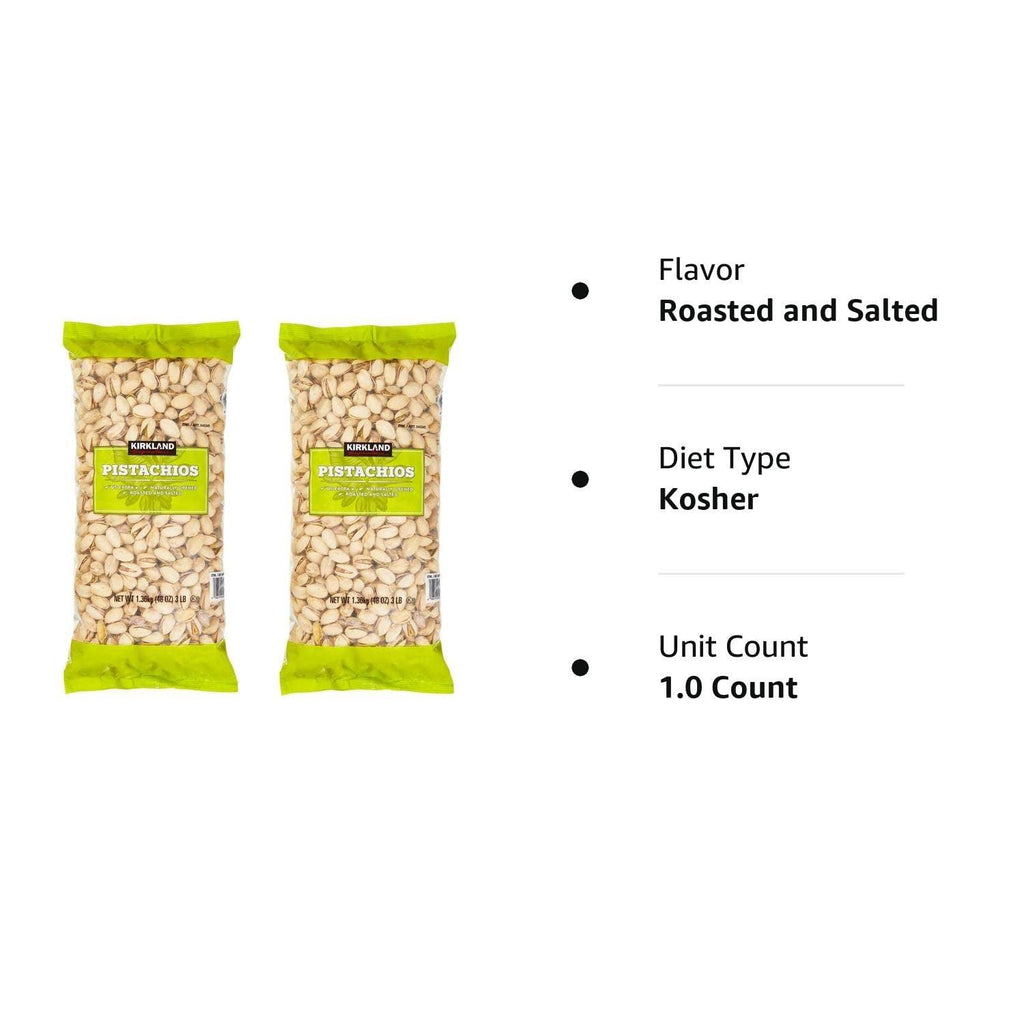 Kirkland Signature California In-Shell Roasted & Salted Pistachios: 2 Pack (6 Lbs)