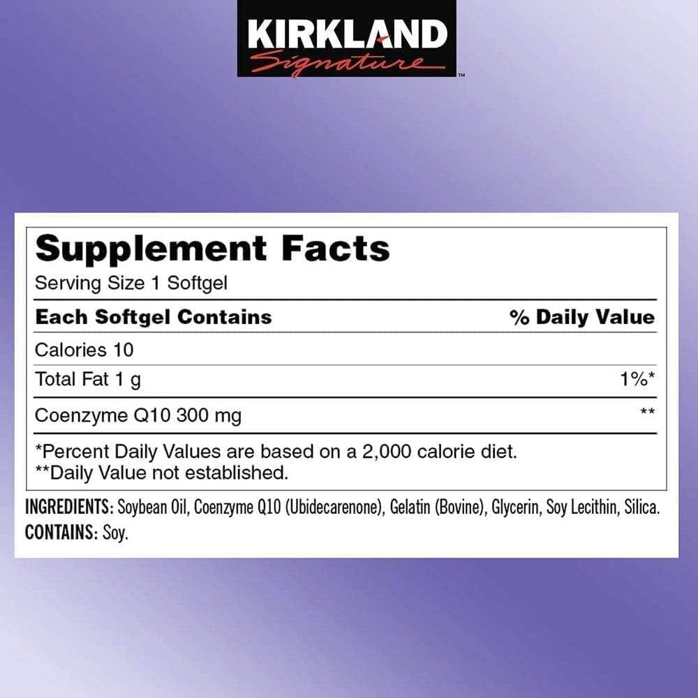 Kirkland Signature Coq10 300Mg 100 Softgels-Supplementing with Coq10 Supports Heart and Antioxidant Health and Help Support Healthy Aging (Pack of 2)