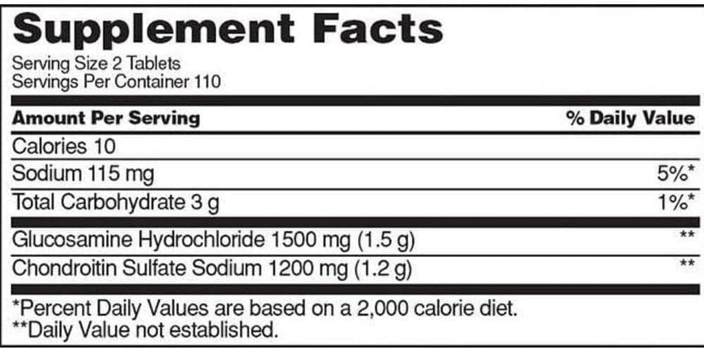 Kirkland Signature Extra Strength Glucosamine 1500Mg/Chondroitin 1200Mg Sulfate - 220 Count (Pack of 2)