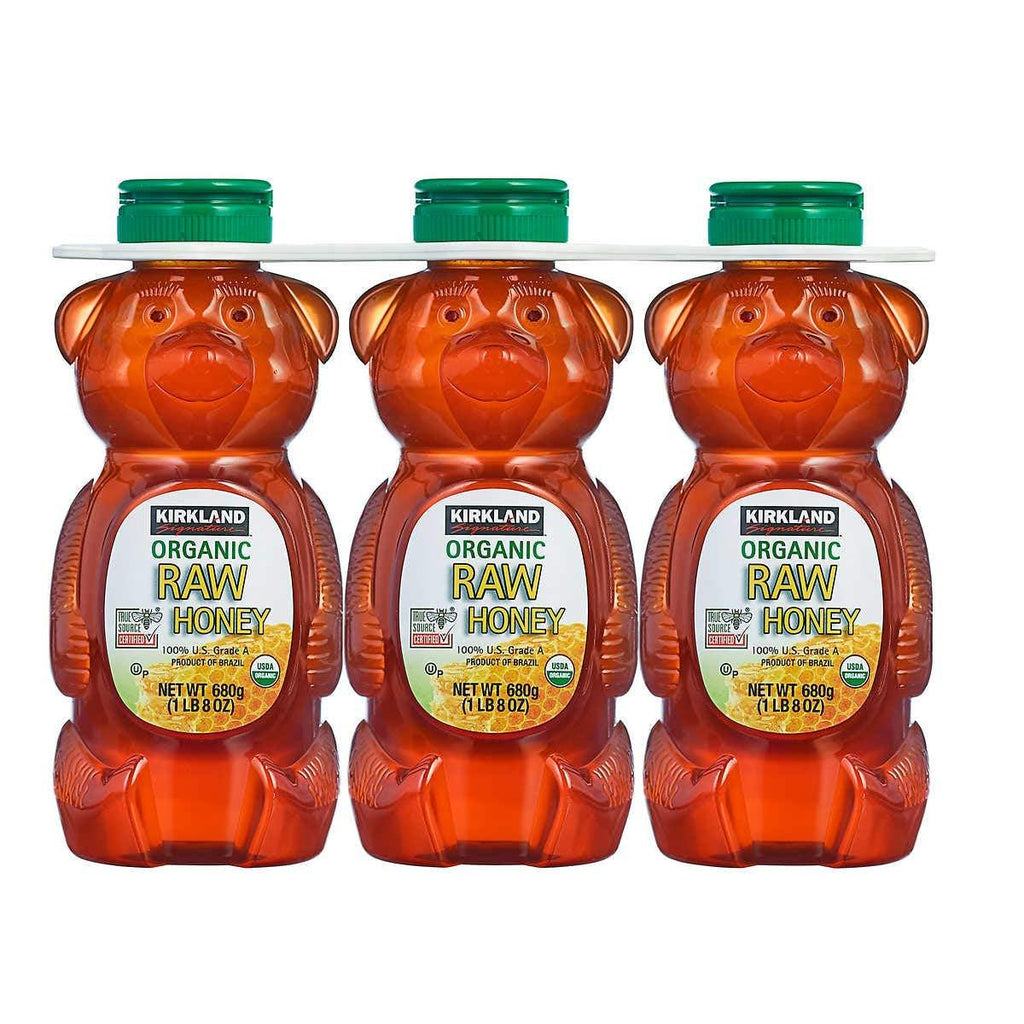 Signature Raw Organic Honey Bear 24 Oz, 3 Count