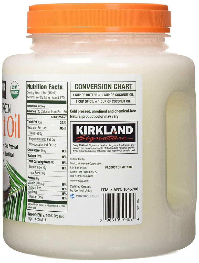 Virgin Coconut Oil, Cold Pressed Unrefined, Bulk Food Service - 84 Fl Oz | Pack of 8