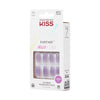 KISS Jelly Fantasy Medium Coffin Glue-On Nails, Glossy Medium Purple, 28 Pieces