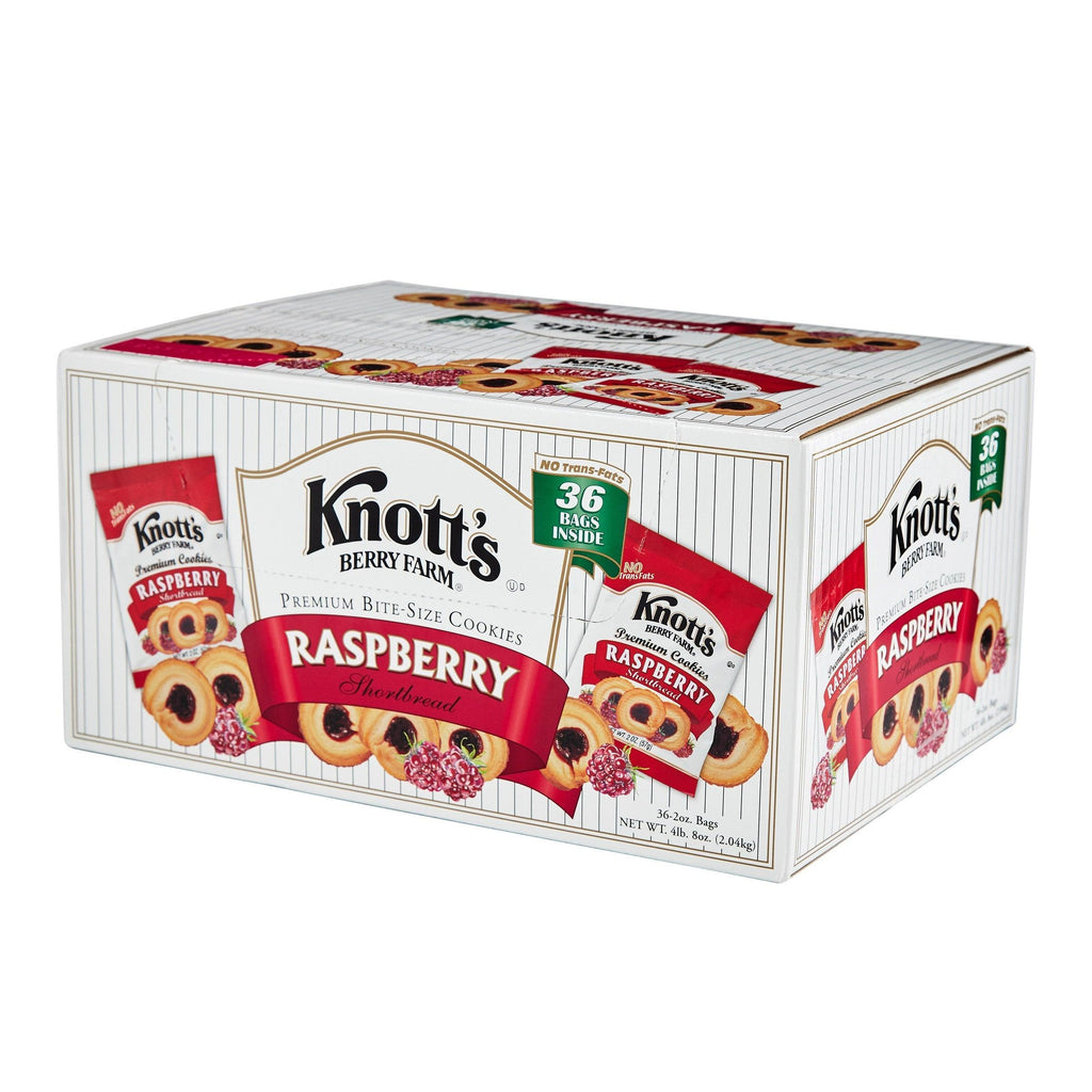 Knott'S Berry Farm Premium Shortbread Cookies, Raspberry, 2 Oz, 36-Count