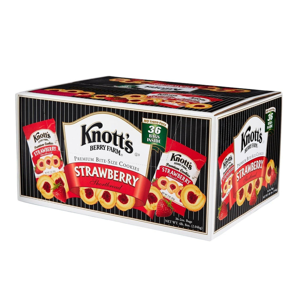 Knott'S Bite Size Cookies, Strawberry Shortbread, 2 Oz, 36-Count