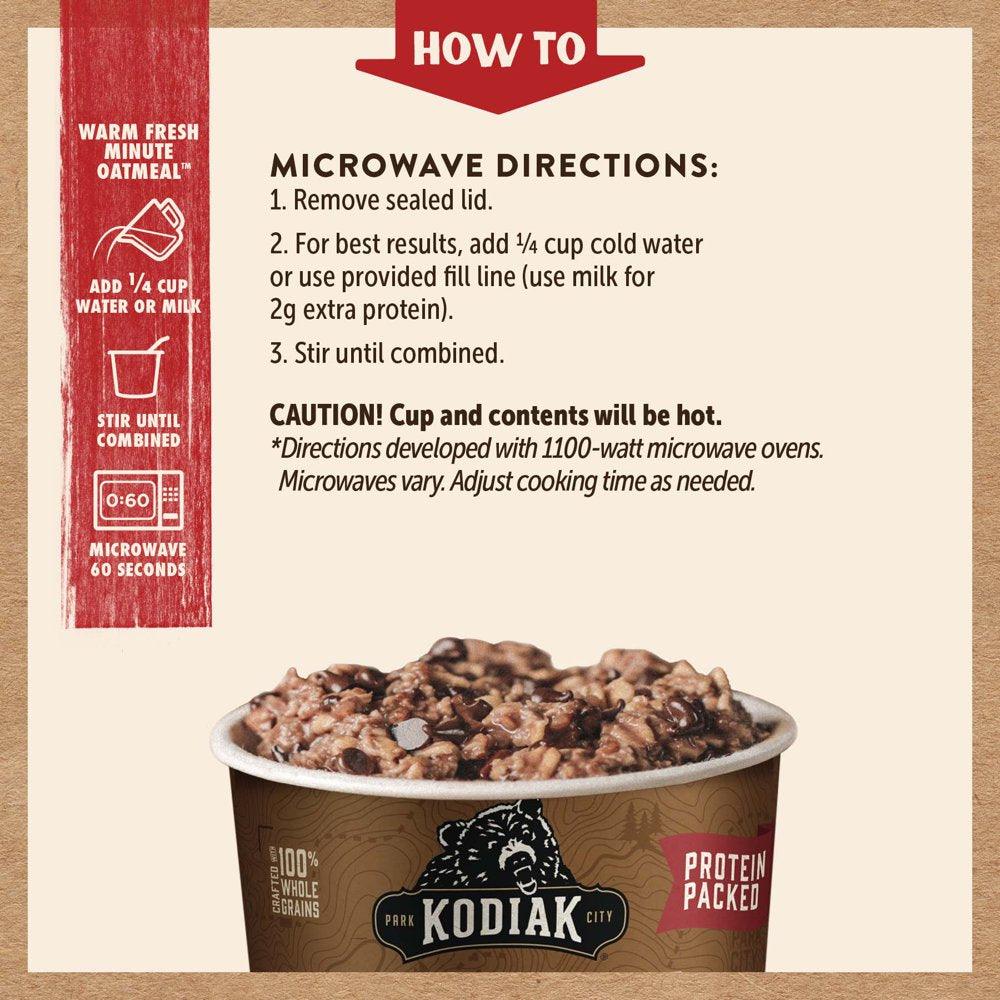 Kodiak Protein-Packed Chocolate Chip Instant Oatmeal Cup, 2.12 Oz